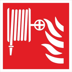 Skylt Brandpost 200x200mm