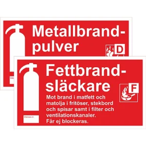 Tilläggsskylt Fett/ Metall 200x110