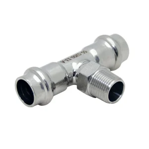 Presskoppling T utv. gänga NUF 3/8"