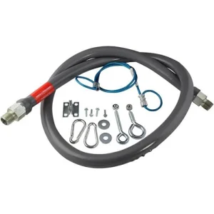 Slang för mobil köksutrustning inkl. vajer för fasthållning